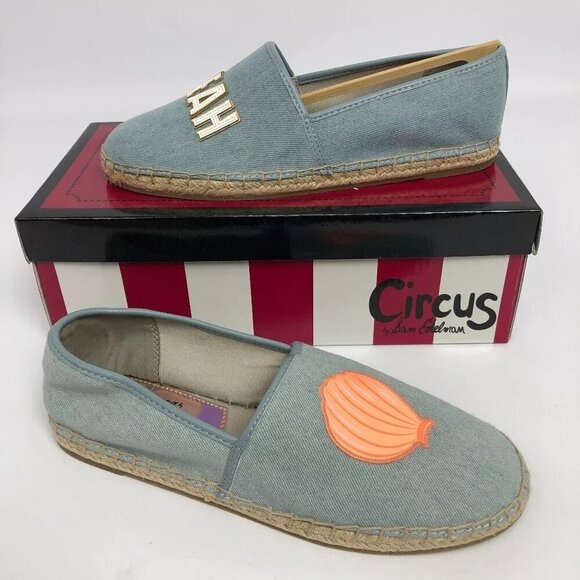 Circus by Sam Edelman Womens Leni Shell Yeah Espadrille Flat Shell Yeah Blue 8M - Picture 1 of 7